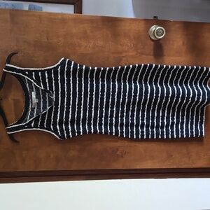 Max Studio Black and White Stripe Tank Dress - M